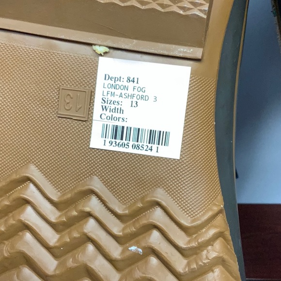 NWT Mens London Fog Ashford 3 Duck Boots Waterproof Thinsulate Sizes 9 10 12 13 - Picture 6 of 7